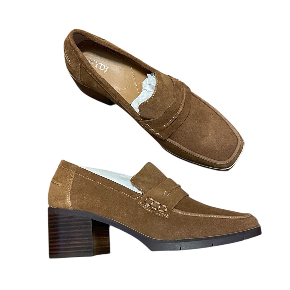 New NYDJ Anella Brown Suede Loafers 8.5